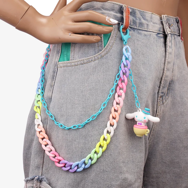 Cartoon Hip Hop Rainbow Resin Chain Keychain Men Women Waist Chain Multicolor Acrylic Animals Pants Trousers Chain Punk Jewelry
Cartoon Hip Hop Rainbow Resin Chain Keychain Men Women Waist Chain Multicolor Acrylic Animals Pants Trousers Chain Punk Jewelry