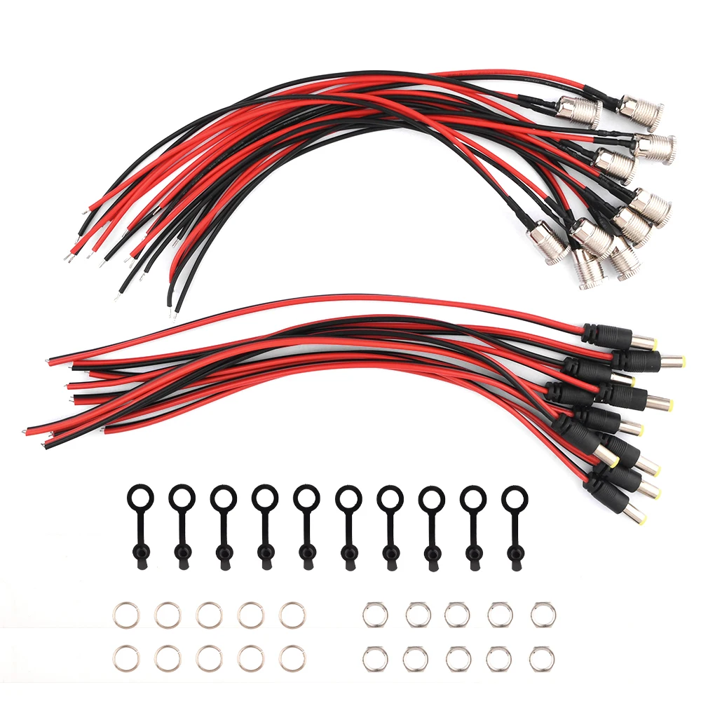 10 set DC Power Male Female Cable Set 12V Plug DC Adapter Cable Plug Connector Set for CCTV Camera DC plug 5.5*2.1mm 50pcs
10 set DC Power Male Female Cable Set 12V Plug DC Adapter Cable Plug Connector Set for CCTV Camera DC plug 5.5*2.1mm 50pcs