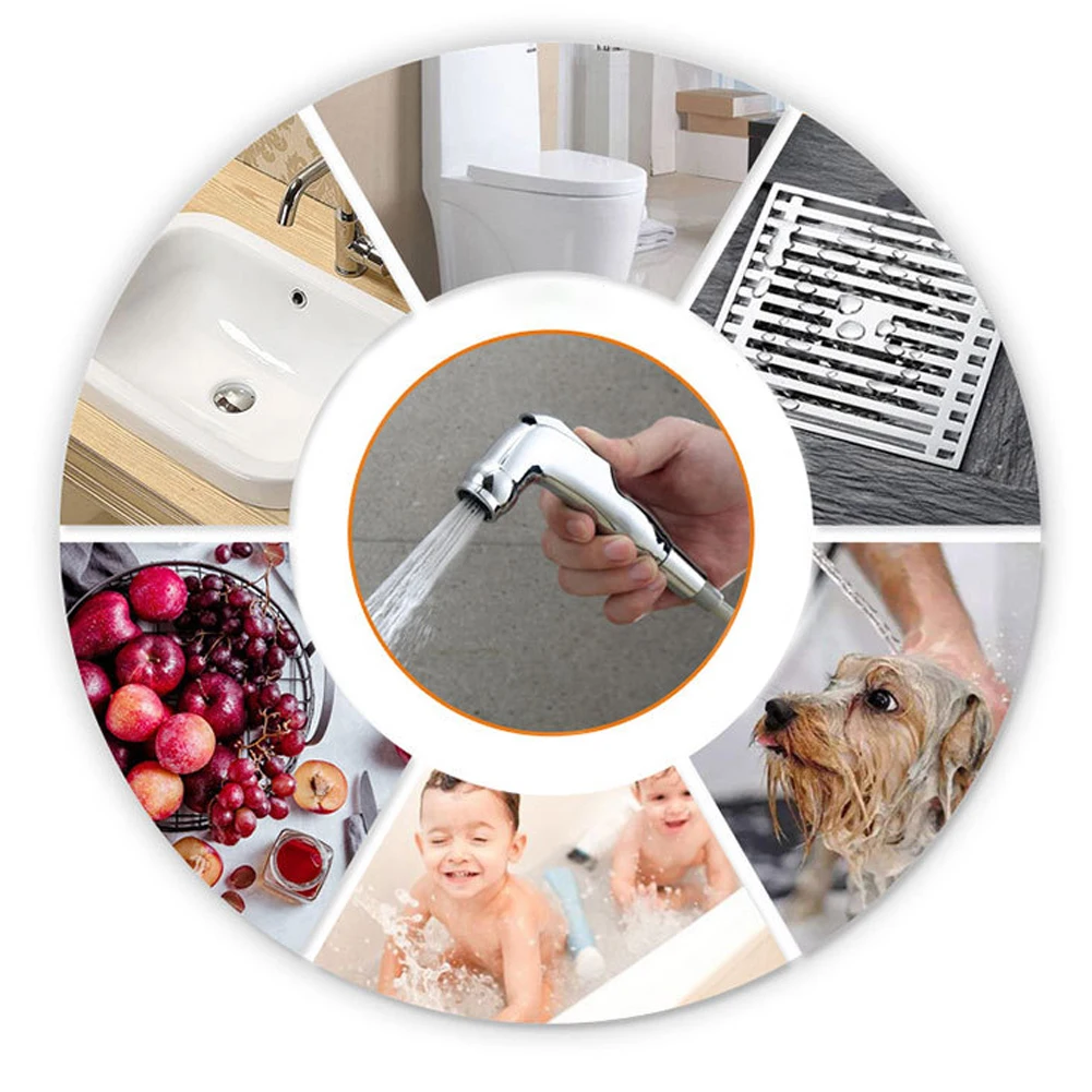 1 Pcs Toilet Douche Bidet Head Handheld Spray For Bathroom Sanitary Shower Toilet Car Pet Etc Cleaning Tool Silver Durable
1 Pcs Toilet Douche Bidet Head Handheld Spray For Bathroom Sanitary Shower Toilet Car Pet Etc Cleaning Tool Silver Durable