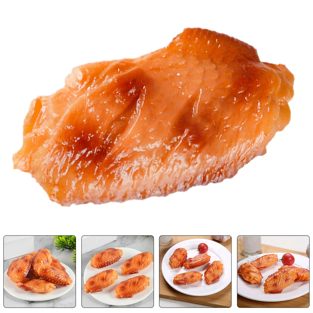 

4pcs Restaurant Simulated Chicken Wing Fake Food Decoration Model Fake Chicken Wings