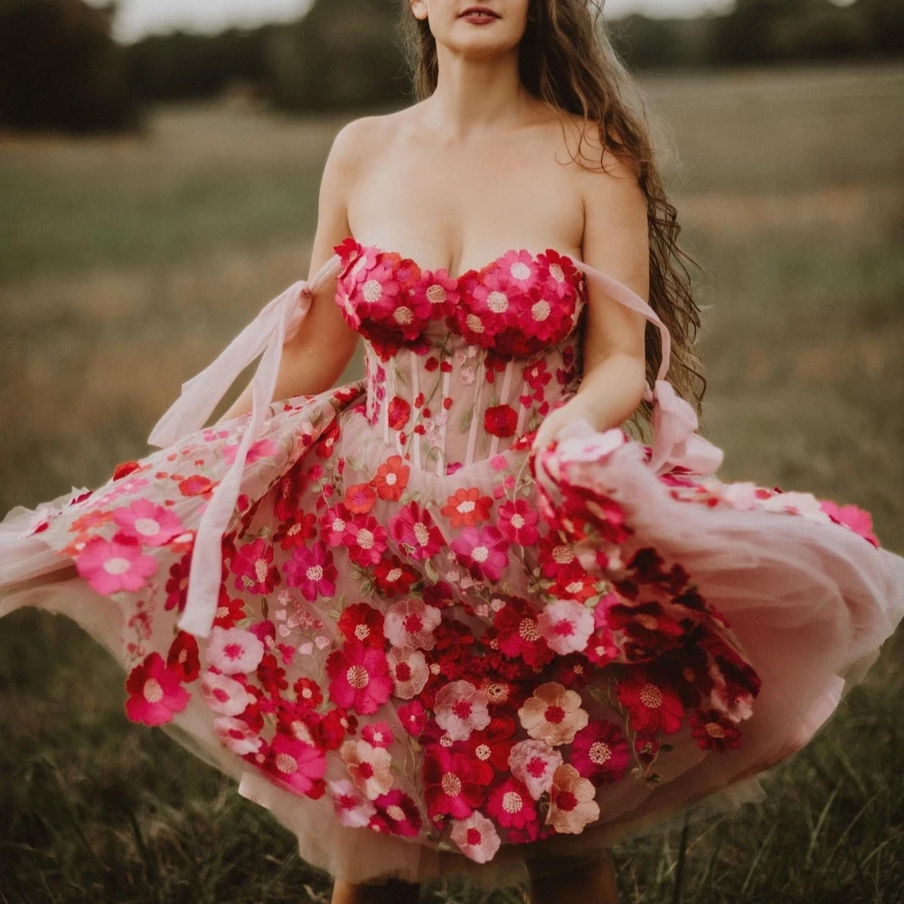 Prom Dress Intricate Women Sheer Straps Ball Gown Party Dress Flower Applique Mini Skirts Organza Cocktail Платье На Выпускно
Prom Dress Intricate Women Sheer Straps Ball Gown Party Dress Flower Applique Mini Skirts Organza Cocktail Платье На Выпускно