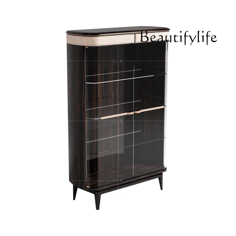 Italian-Style Light Luxury Ebony Wine Cabinet Arc Glass Locker Floor Bright Display Cabinet
Italian-Style Light Luxury Ebony Wine Cabinet Arc Glass Locker Floor Bright Display Cabinet