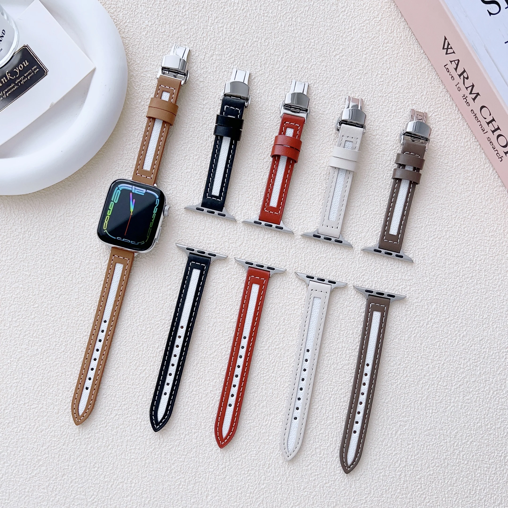 Small slim leather strap for Apple watch 8 7 45mm 41mm Ultra 49mm Watch replacement wristband for iwatch 6 5 4 3 SE 44/42mm 40mm
Small slim leather strap for Apple watch 8 7 45mm 41mm Ultra 49mm Watch replacement wristband for iwatch 6 5 4 3 SE 44/42mm 40mm