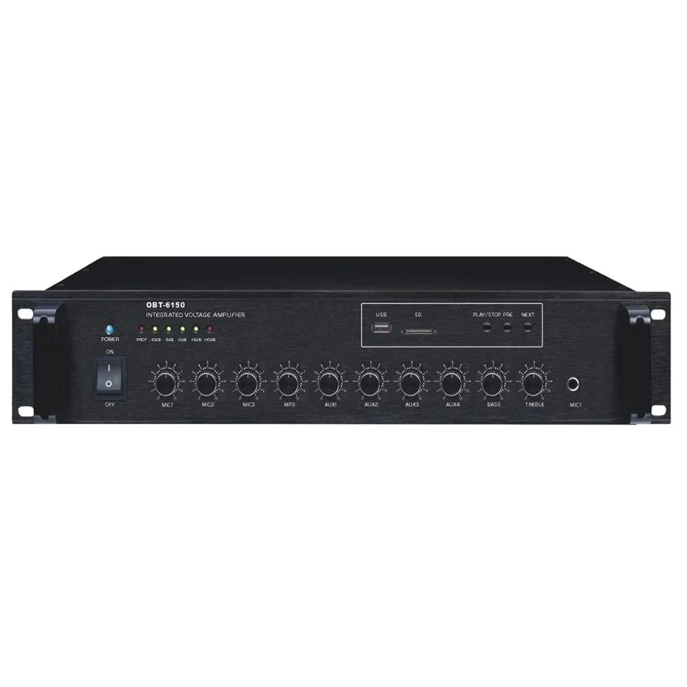 

OBT-6150 OBTPA Power Mixer Amplifier 150W Public Address System Voltage 100V 70V PA Amplifier