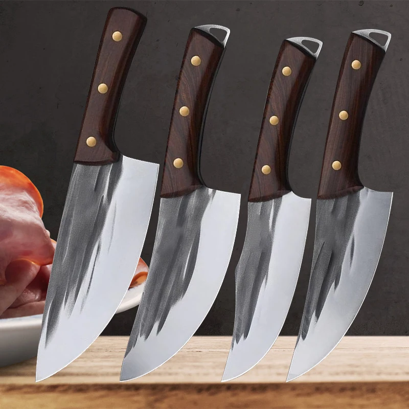 

Forged Butcher Boning Knife Stainless Steel Meat Cleaver Butchery Cutting Knives Kitchen Slicing Knife Skinning Cleaver