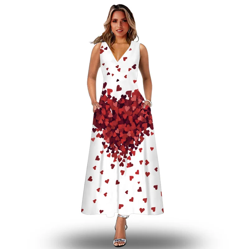 2022 new summer sleeveless long skirt V-neck printed dress wear dresses for weddings as a gust
2022 new summer sleeveless long skirt V-neck printed dress wear dresses for weddings as a gust