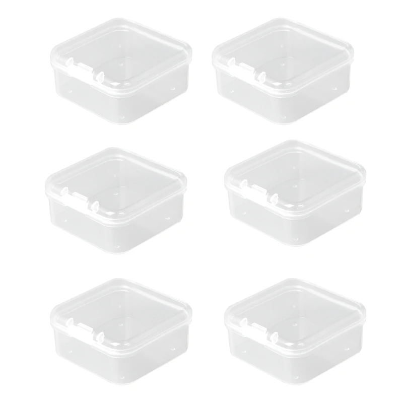 6 Pieces Mini Plastic Clear Storage Box For Collecting Small Items, Beads, Jewelry, Business Cards
6 Pieces Mini Plastic Clear Storage Box For Collecting Small Items, Beads, Jewelry, Business Cards