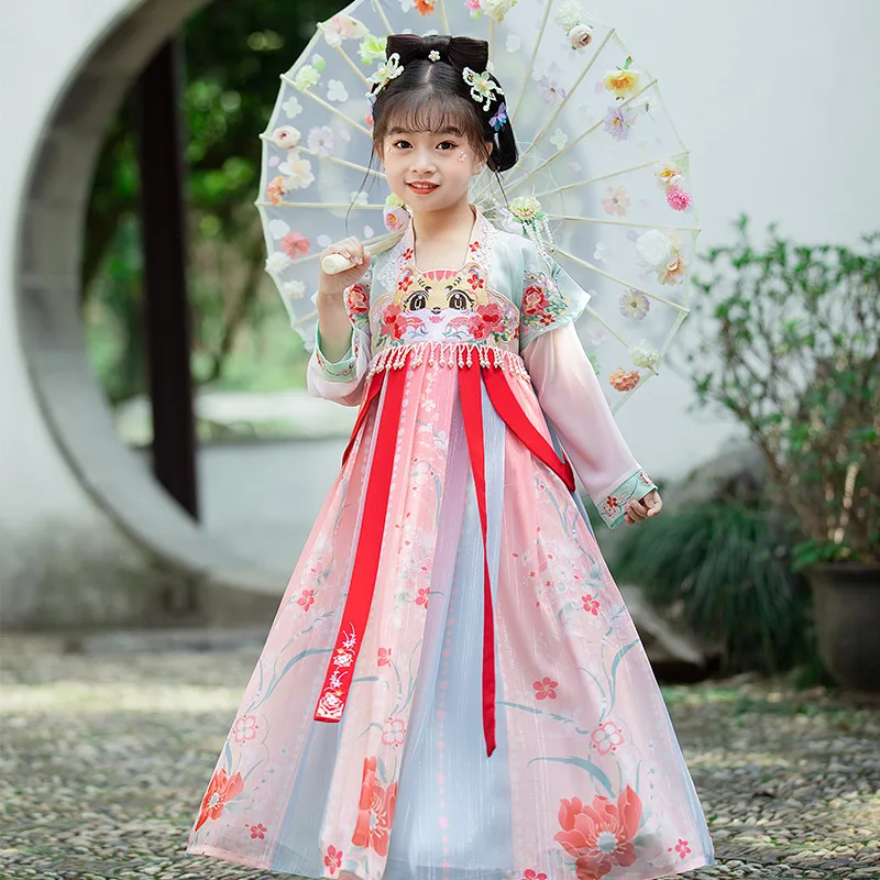 Girl Fairy Floral Embroidery Hanfu Dresses Original Chinese Style Han Dynasty Princess Cosply Clothing Take Photo Tang Suit
Girl Fairy Floral Embroidery Hanfu Dresses Original Chinese Style Han Dynasty Princess Cosply Clothing Take Photo Tang Suit