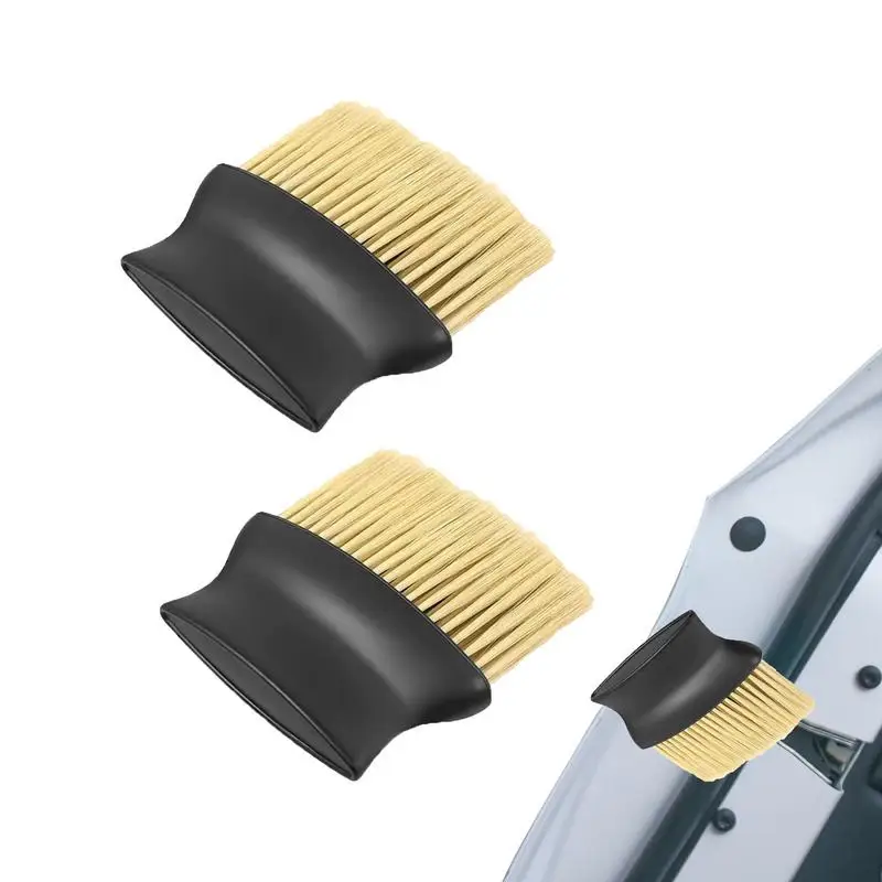 

Auto Detailing Brushes 2-PCS Soft Bristles Car Vent Brush Duster Cleaning Gadgets Wide Handle Car Brushes For Detailing