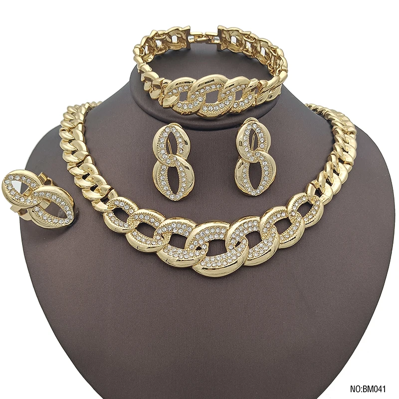 Italy Gold Plated Jewelry Set Necklace Earrings Ring Bracelet Jewelry Sets For Women Wedding Party Gifts Free Shipping
Italy Gold Plated Jewelry Set Necklace Earrings Ring Bracelet Jewelry Sets For Women Wedding Party Gifts Free Shipping