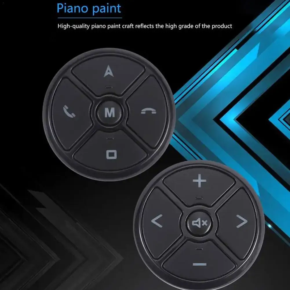 

Universal Car Wireless Steering Wheel Control Button 10 Keys GPS Mute Video Multifunctional Car Intelligent Control Keyboard