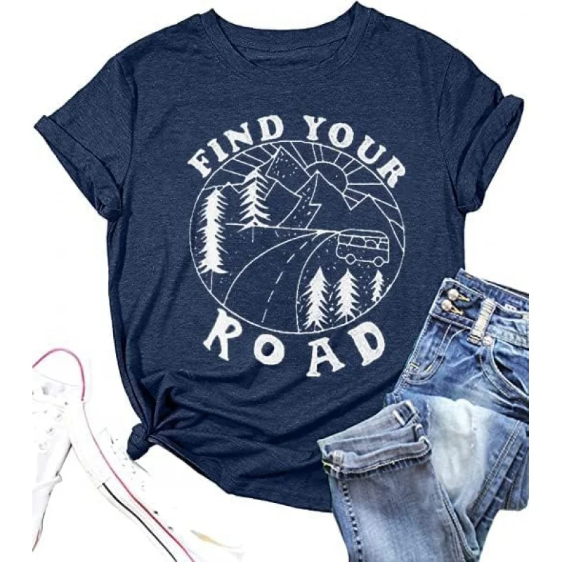 Find Your Shirt for Women Cute Hiking Camping Short Sleeve Comfy Loose Fit Plus Size Workout Cotton Tee Tops
Find Your Shirt for Women Cute Hiking Camping Short Sleeve Comfy Loose Fit Plus Size Workout Cotton Tee Tops