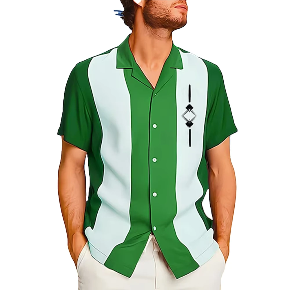 Shirts For Men Casual Bowling Loose Lapel Collar Men Clothing Color Block Hawaiian Short Sleeve Shirt And Blouse Tops
Shirts For Men Casual Bowling Loose Lapel Collar Men Clothing Color Block Hawaiian Short Sleeve Shirt And Blouse Tops