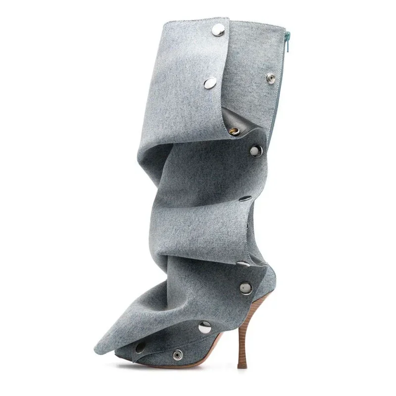 2023 Winter Brand New Fashion Street Style Pleated Knee High Boots Nightclub Shoes Heels Women Runway Elegant Shoes Big Size 43
2023 Winter Brand New Fashion Street Style Pleated Knee High Boots Nightclub Shoes Heels Women Runway Elegant Shoes Big Size 43