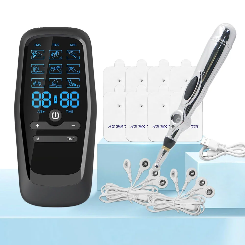EMS Muscle Electrostimulator Tens Unit Machine Low Frequency Pulse Body Relaxing Massager Acupuncture Pen Laser Meridians theary
EMS Muscle Electrostimulator Tens Unit Machine Low Frequency Pulse Body Relaxing Massager Acupuncture Pen Laser Meridians theary