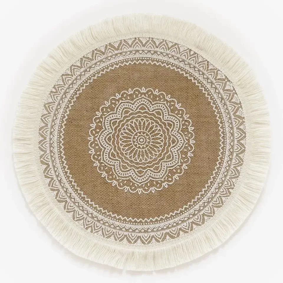 Boho Tassels Placemats Round 38CM Table Mats for Dining Table Farmhouse Kitchen Plate Mat Woven Washable Heat-resistant Placemat
Boho Tassels Placemats Round 38CM Table Mats for Dining Table Farmhouse Kitchen Plate Mat Woven Washable Heat-resistant Placemat