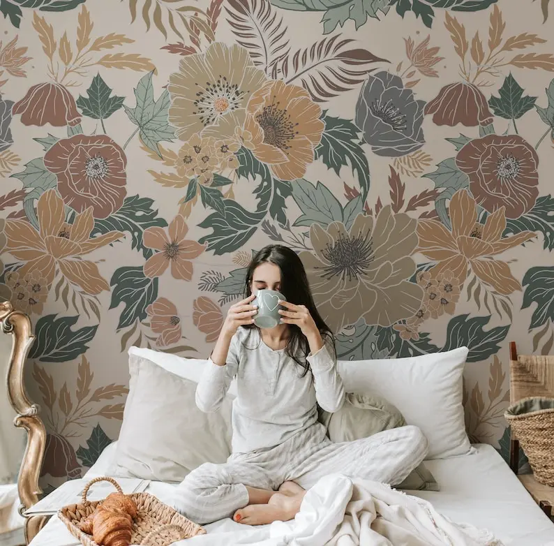 Anemone Floral Wallpaper Peel and Stick | Vintage Soft Flowers Wall Mural | Boho Style Floral Wallpapers 
Anemone Floral Wallpaper Peel and Stick | Vintage Soft Flowers Wall Mural | Boho Style Floral Wallpapers