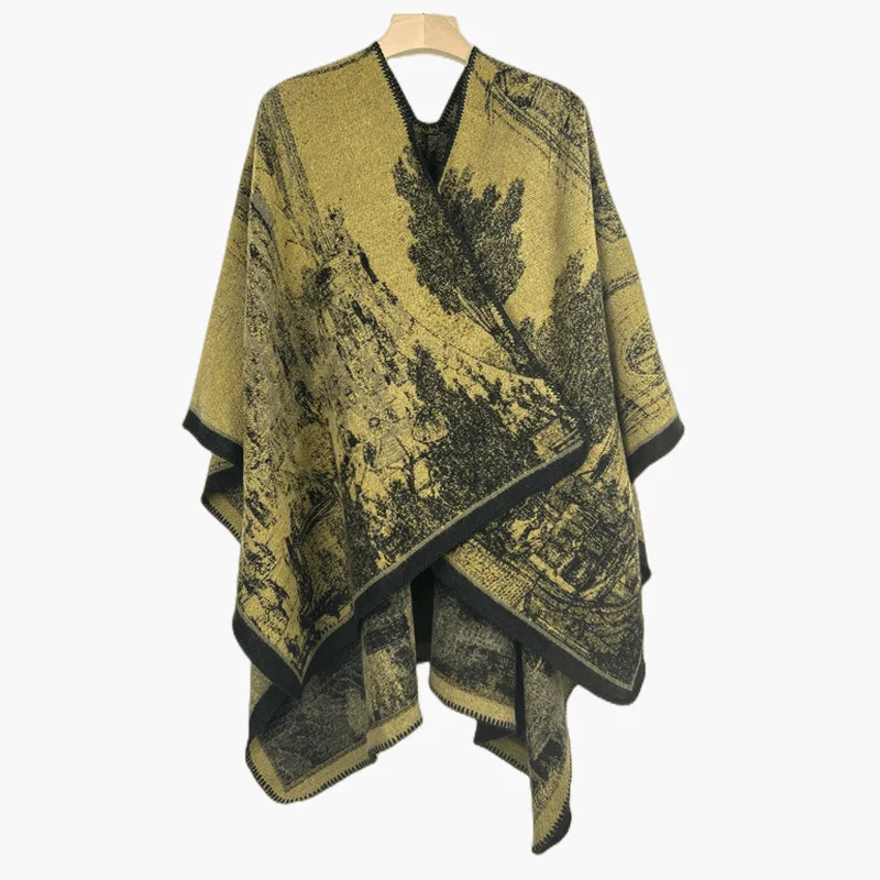 Imitation Cashmere Cape Double Sided Dual Purpose Shawl Thickened Warmth Scarf for Style Poncho Car Travel Warmth Women Yellow
Imitation Cashmere Cape Double Sided Dual Purpose Shawl Thickened Warmth Scarf for Style Poncho Car Travel Warmth Women Yellow