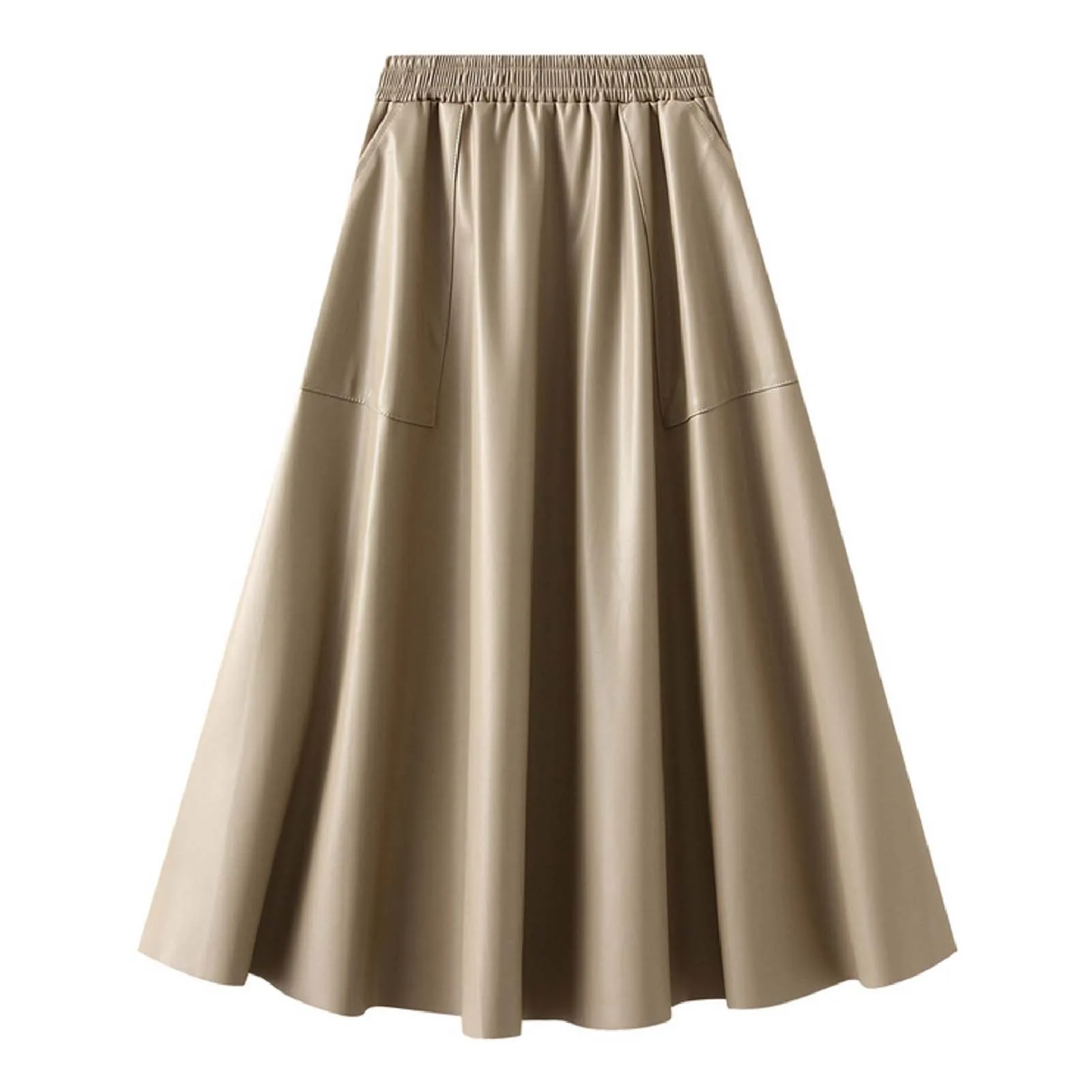 Classic Fashion Solid Color Faux PU Leather Long Skirts 2024 New Elastic High Waist Ladies Wide Swing Umbrella Skirts
Classic Fashion Solid Color Faux PU Leather Long Skirts 2024 New Elastic High Waist Ladies Wide Swing Umbrella Skirts