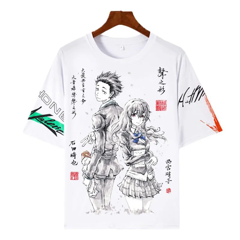 Anime The Shape Of Voice T-Shirts Ink Painting Printed T Shirts Men Women Short Sleeve Tops Tee
Anime The Shape Of Voice T-Shirts Ink Painting Printed T Shirts Men Women Short Sleeve Tops Tee