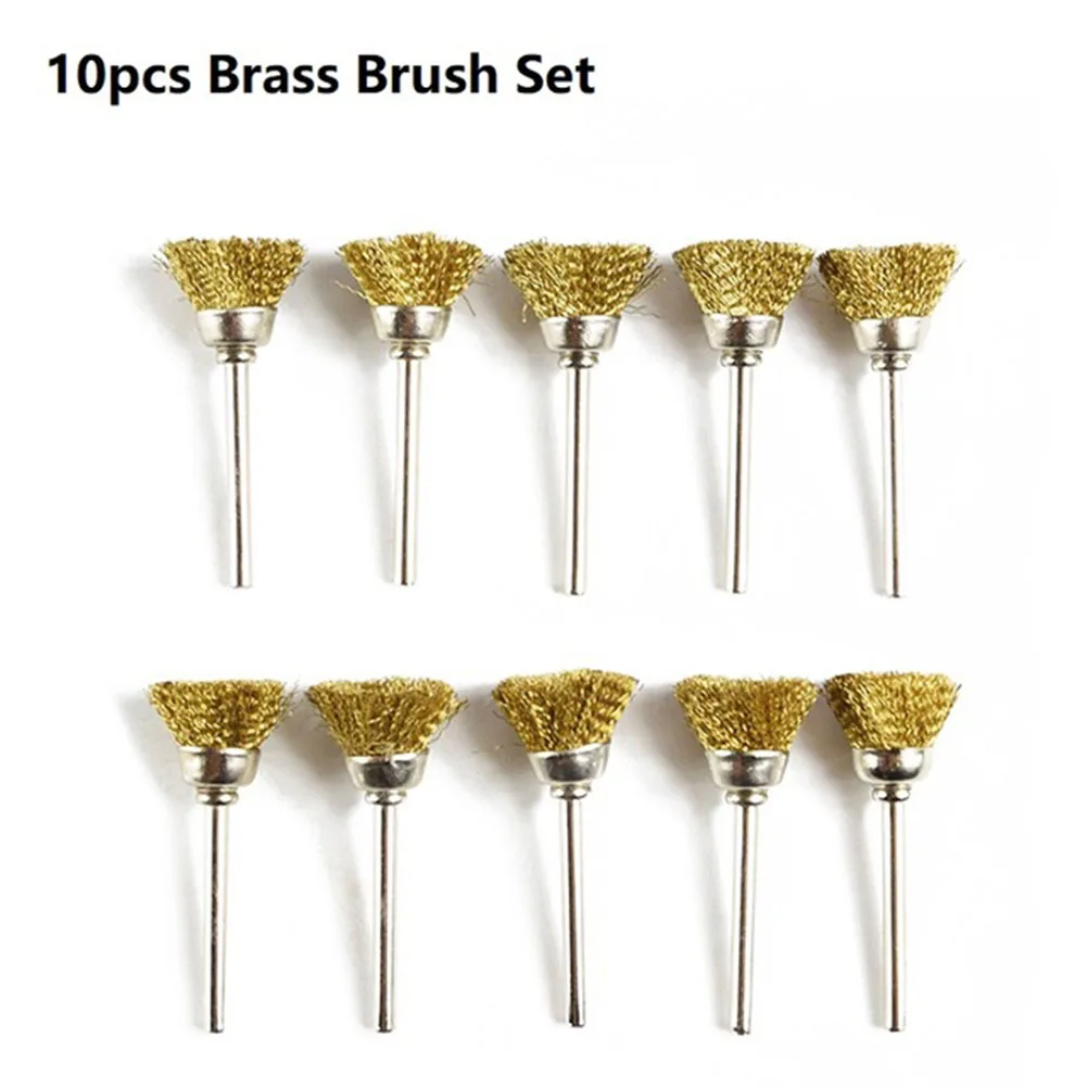 10pcs Polishing Wheel Brush Set 3 Mm Shank Cup Brush Brass Wire Brush For Dremel Rotary Tools Grinding Tools Brush Abrasive Tool
10pcs Polishing Wheel Brush Set 3 Mm Shank Cup Brush Brass Wire Brush For Dremel Rotary Tools Grinding Tools Brush Abrasive Tool