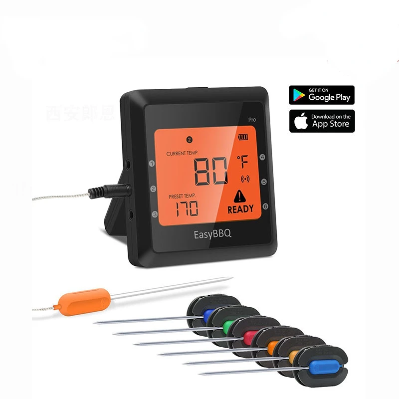 Wireless bluetooth Smart BBQ thermometer Home kitchen Bakingh Temperature Meter Outdoor Barbecue Thermometer
Wireless bluetooth Smart BBQ thermometer Home kitchen Bakingh Temperature Meter Outdoor Barbecue Thermometer