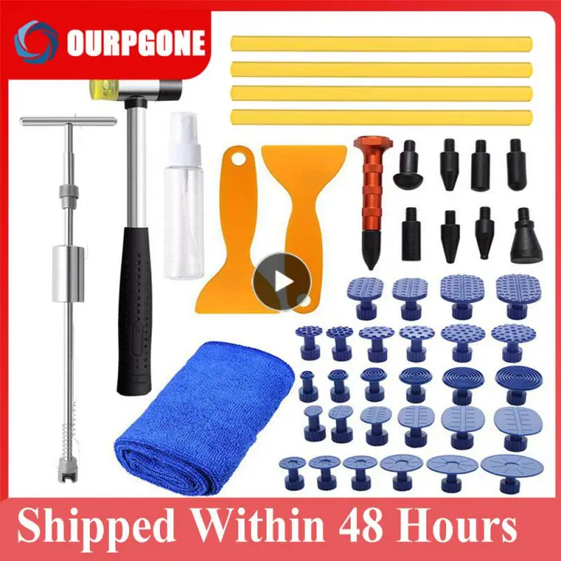 

Car Paintless Dent Repair Tools Puller Removal Kit Slide Hammer Reverse Hammer Tool Body Suction Cup / Adhesive Blue Glue Tabs