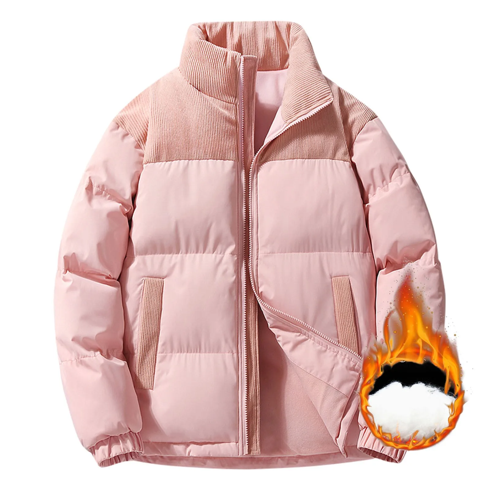 Women Thin Jacket Women Long Solid Color Cotton Jacket Down Standing Collar Striped Zipper Pocket Jacket
Women Thin Jacket Women Long Solid Color Cotton Jacket Down Standing Collar Striped Zipper Pocket Jacket