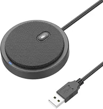 2021 Upgraded USB Conference Microphone for Computer, 360° Omnidirectional Condenser Mic with Mute Key, Great for Video
2021 Upgraded USB Conference Microphone for Computer, 360° Omnidirectional Condenser Mic with Mute Key, Great for Video