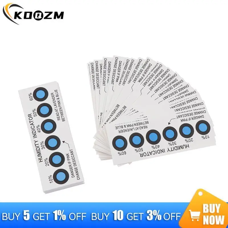 50 PCS/Set Humidity Indicator Card For Testing Humidity In Closed Containers10%-60% Test Paper Card Blue Six-point Humidity Card
50 PCS/Set Humidity Indicator Card For Testing Humidity In Closed Containers10%-60% Test Paper Card Blue Six-point Humidity Card