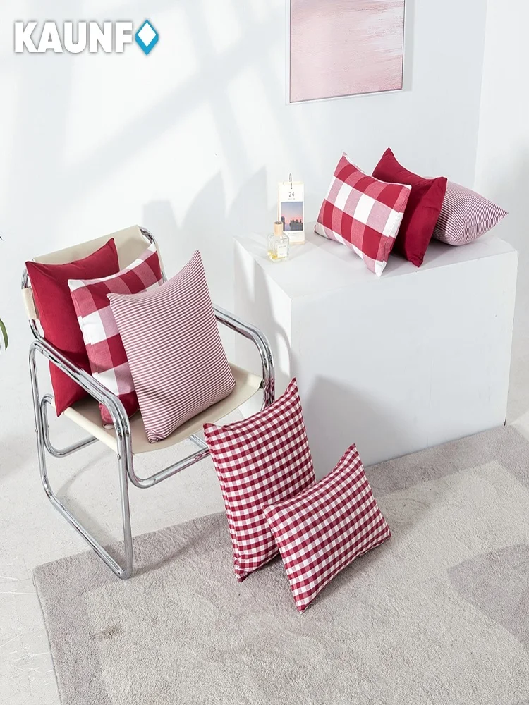KAUNFO Red Striped Plaid Pillow Waist Pillow Pillow Exquisite Workmanship Pattern Fashion Living Room Study Bedroom 1pcs
KAUNFO Red Striped Plaid Pillow Waist Pillow Pillow Exquisite Workmanship Pattern Fashion Living Room Study Bedroom 1pcs
