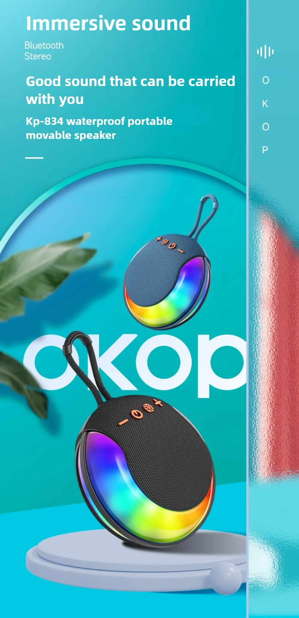 OKOPwirelessAltavoz Bluetooth portátilAltavoz Bluetooth para acampar Altavoz para caminar Reproductor de música estéreo inalámbrico TF USB Altavoces LED OKOPwirelessAltavoz Bluetooth portátilAltavoz Bluetooth para acampar Altavoz para caminar Reproductor de música estéreo inalámbrico TF USB Altavoces LED