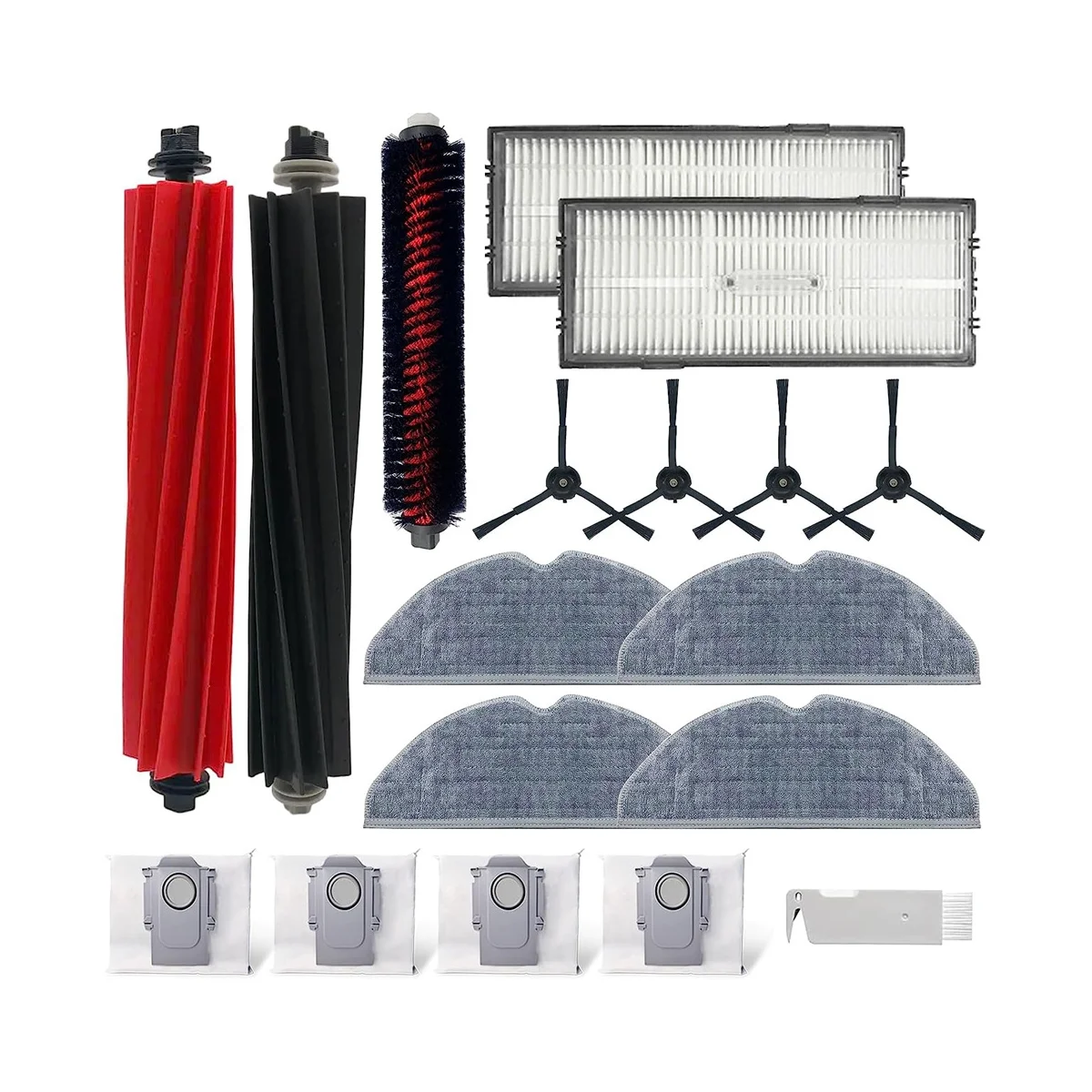 Accessory Set for S8, S8+, S8 Pro Ultra, Duo Roller Brush, Self-Cleaning Brush, HEPA Filters Wipes Dust Bags
Accessory Set for S8, S8+, S8 Pro Ultra, Duo Roller Brush, Self-Cleaning Brush, HEPA Filters Wipes Dust Bags
