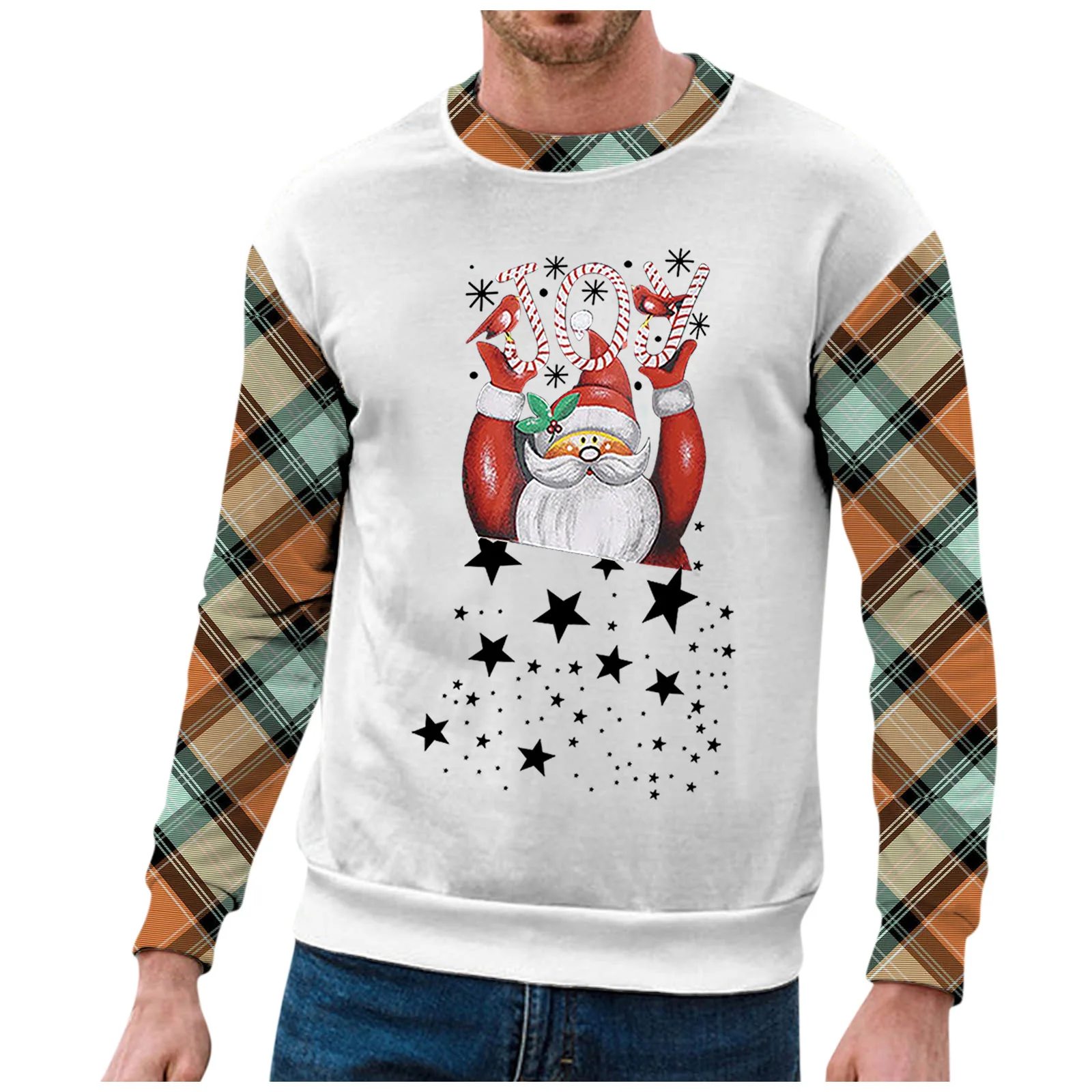 Mens Long Sleeve Sweatshirts Sportswear Christmas Plaid Print Pullovers Hip Hop Streetwear Round Neck Tracksuit
Mens Long Sleeve Sweatshirts Sportswear Christmas Plaid Print Pullovers Hip Hop Streetwear Round Neck Tracksuit