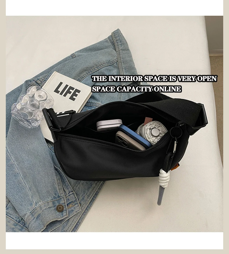 Nylon Hobos Crossbody Bags Solid Casual Zipper Women's Bags 2024 Fashion High Capacity Solid Color Single Shoulder Totes Bag Nylon Hobos Crossbody Bags Solid Casual Zipper Women's Bags 2024 Fashion High Capacity Solid Color Single Shoulder Totes Bag