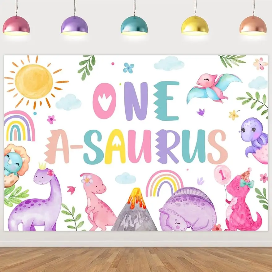 Сюрприз One A Saurus Украшение на день рождения, принт розового динозавра, фон для первого дня рождения девочек, принадлежности для украшения фотографий
Сюрприз One A Saurus Украшение на день рождения, принт розового динозавра, фон для первого дня рождения девочек, принадлежности для украшения фотографий
