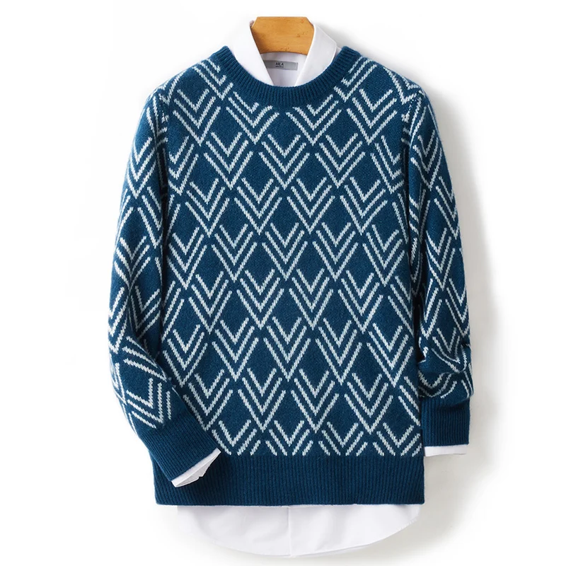 Autumn/Winter New Men's 100% Pure Wool Cold Resistant Clothing Fashion Sweater Round Neck Solid Color Letter Pullover
Autumn/Winter New Men's 100% Pure Wool Cold Resistant Clothing Fashion Sweater Round Neck Solid Color Letter Pullover