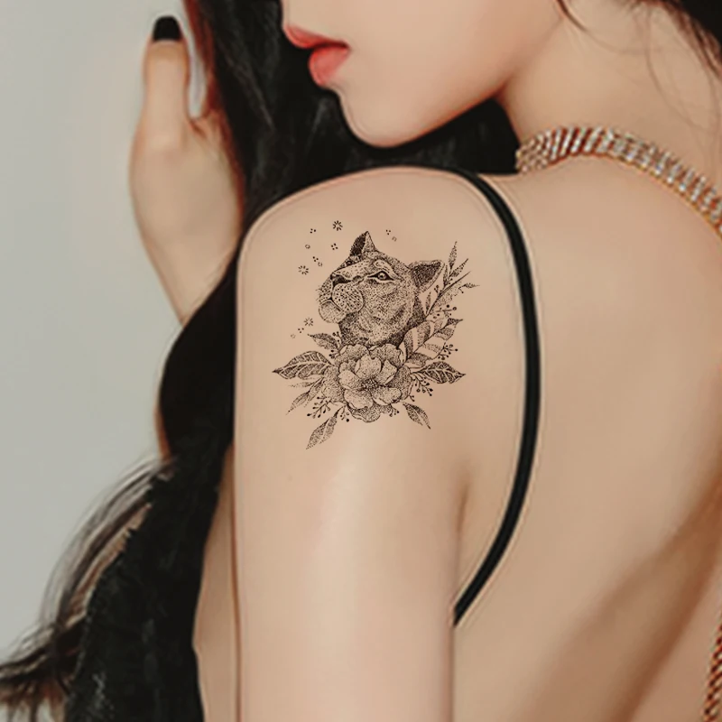 Waterproof Temporary Tattoo Sticker Black Lion Plain Flowers Totem Design Fake Tattoos Flash Tatoos Arm Body Art for Women girl
Waterproof Temporary Tattoo Sticker Black Lion Plain Flowers Totem Design Fake Tattoos Flash Tatoos Arm Body Art for Women girl