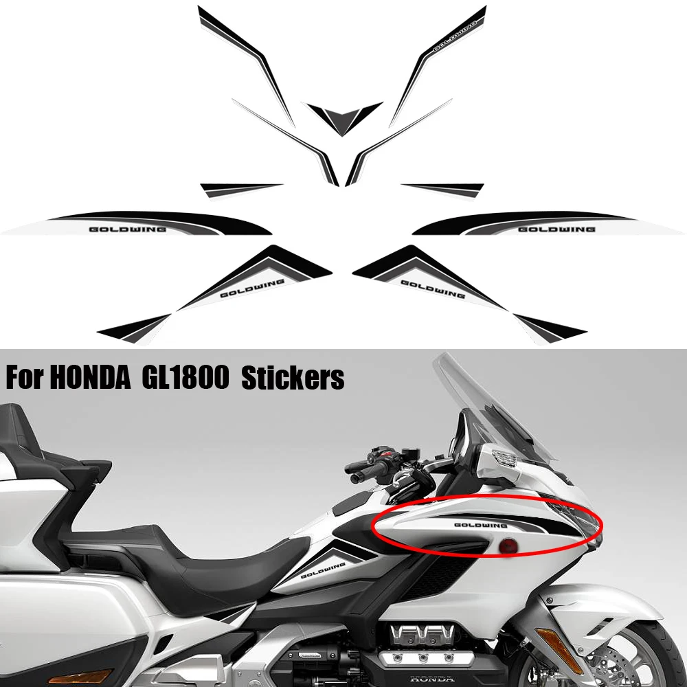 

Motorcycle For HONDA Goldwing GL1800 GL 1800 Touring Stickers Decal Kit Cases Protector Trunk Luggage 2018 2019 2020 2021
