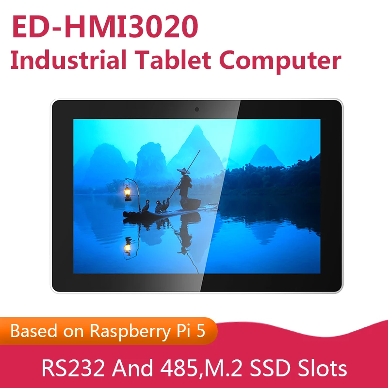 ED-HMI3020 Industrial Tablet Computer Based on Raspberry Pi 5 With RS232 And 485, M.2 SSD Slots
ED-HMI3020 Industrial Tablet Computer Based on Raspberry Pi 5 With RS232 And 485, M.2 SSD Slots