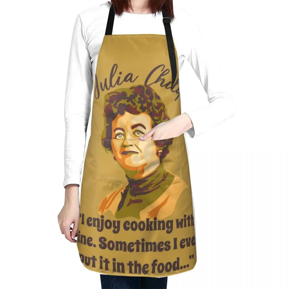 

Julia Child Portrait and Quote Apron christmas kitchen cloths halloween costume for women