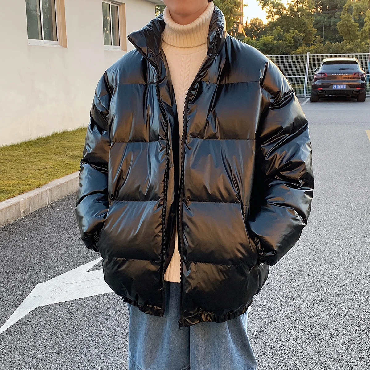 Privathinker Men's Jacket Glossy Surface Oversized Thickend Cotton Coat Winter Korean Fashion Parkas Couple Loose Unisex Tops
Privathinker Men's Jacket Glossy Surface Oversized Thickend Cotton Coat Winter Korean Fashion Parkas Couple Loose Unisex Tops