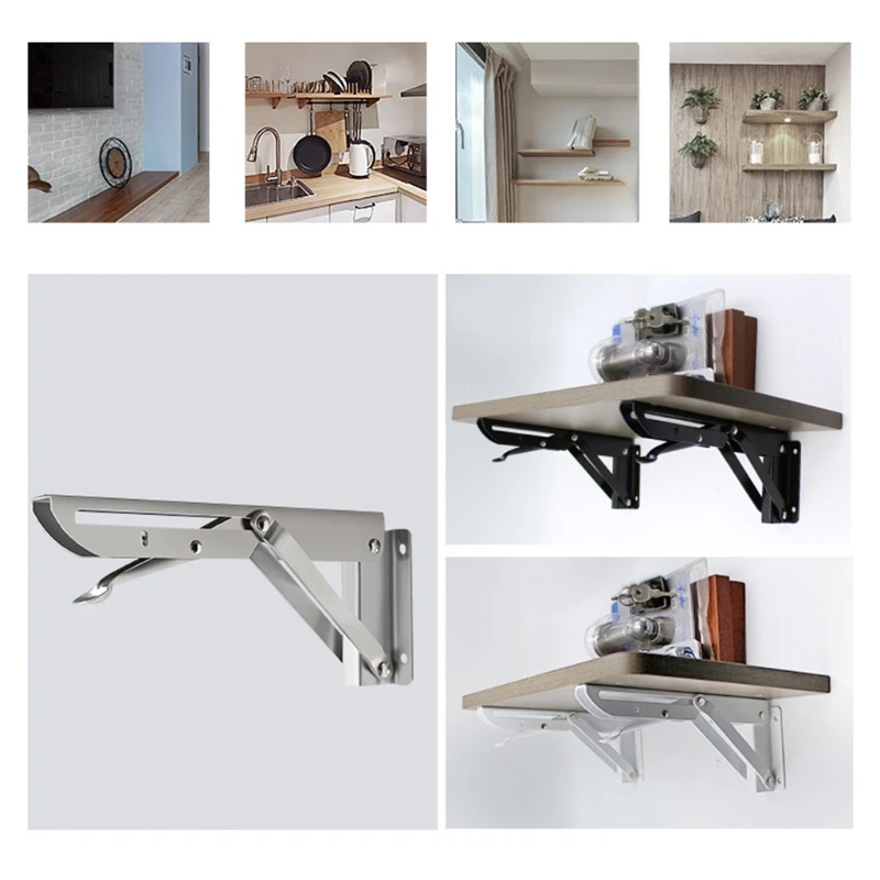 Folding Wall Mounted Shelf Bracket, Strong Load Heavy Duty Metal Collapsible Shelf Brackets for Space Saving DIY Dropship
Folding Wall Mounted Shelf Bracket, Strong Load Heavy Duty Metal Collapsible Shelf Brackets for Space Saving DIY Dropship