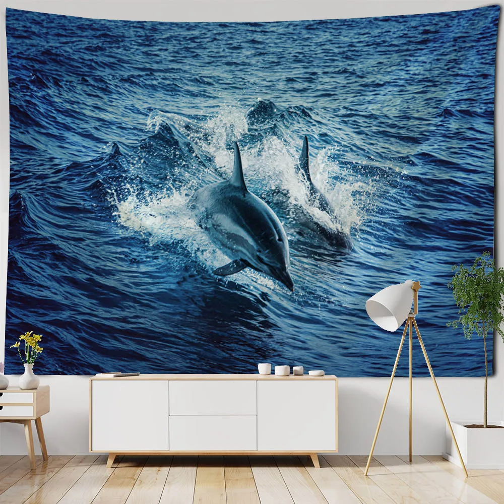Dolphin tapestry, shimmering sunset on the lake surface, home decoration, wall hanging, living room background cloth
Dolphin tapestry, shimmering sunset on the lake surface, home decoration, wall hanging, living room background cloth