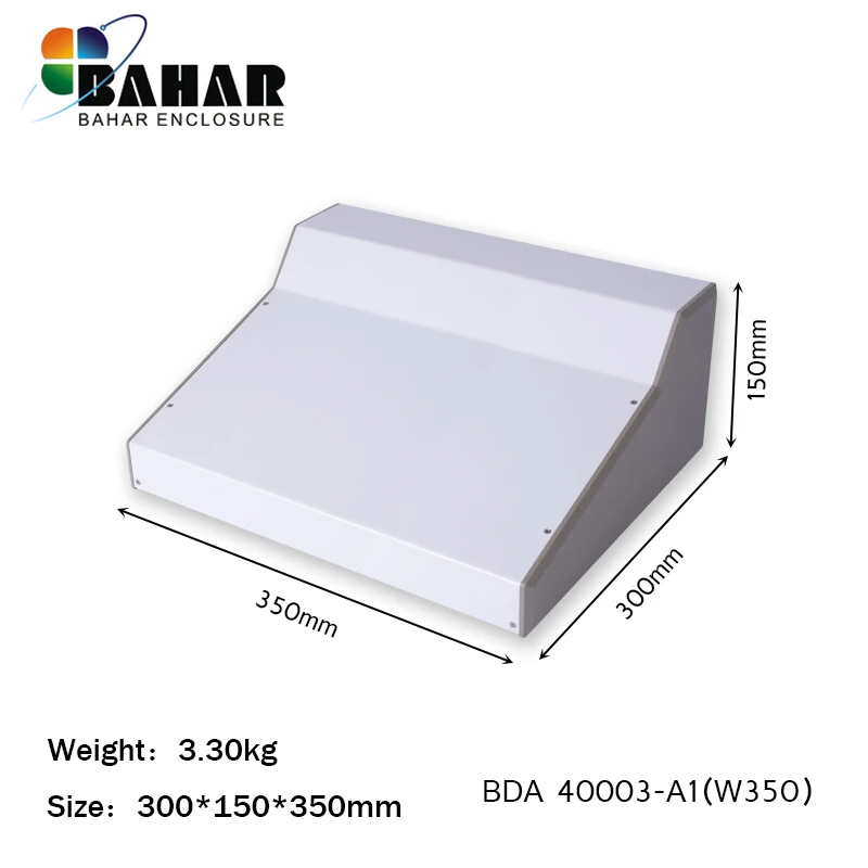 

Bahar Enclosure Iron Desk Top Shell with Sloping Cover Model BDA 40003 Iron enclosure housing electronic project control box