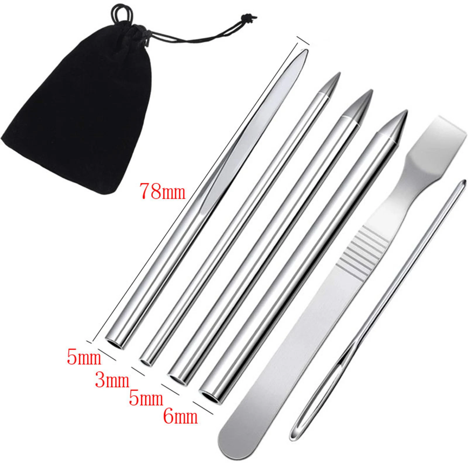 6pcs/Set New Paracord Stitching Stainless Steel Umbrella Rope Needle Bracelet Flattener Knitting Needles DIY Jewelry Accessories
6pcs/Set New Paracord Stitching Stainless Steel Umbrella Rope Needle Bracelet Flattener Knitting Needles DIY Jewelry Accessories