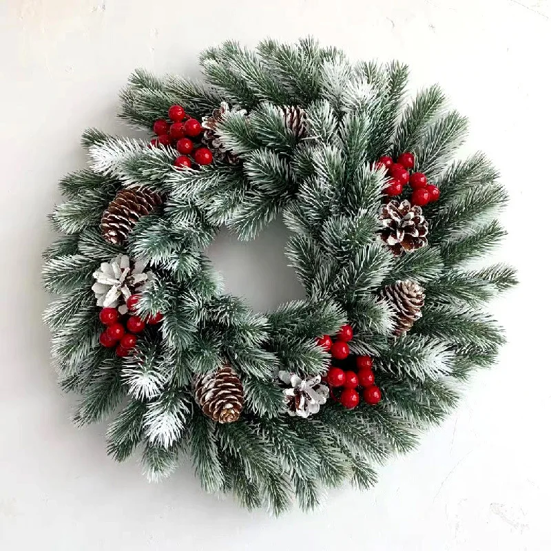 30cm Christmas Wreath For Door Decoration Round Flower Christmas Hanging Ornaments Pine Needle Charm Accessory
30cm Christmas Wreath For Door Decoration Round Flower Christmas Hanging Ornaments Pine Needle Charm Accessory