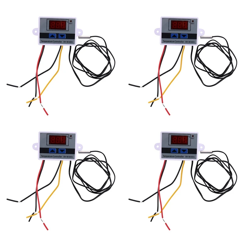 4X 10A AC110-220V Digital LED Temperature Controller XH-W3001 For Incubator Cooling Heating Switch Thermostat NTC Sensor
4X 10A AC110-220V Digital LED Temperature Controller XH-W3001 For Incubator Cooling Heating Switch Thermostat NTC Sensor