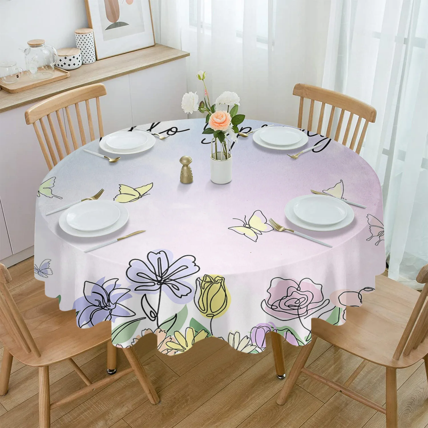 Flower And Plant Butterfly Watercolor Waterproof Tablecloth Table Decoration Wedding Home Kitchen Dining Room Round Table Cover
Flower And Plant Butterfly Watercolor Waterproof Tablecloth Table Decoration Wedding Home Kitchen Dining Room Round Table Cover