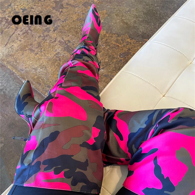 Women's Pink Camouflage Thigh High Boots Sexy Pointed Toe High Heels Pocket Boot Female Over-The-Knee Pants Shoes Botas De Mujer
Women's Pink Camouflage Thigh High Boots Sexy Pointed Toe High Heels Pocket Boot Female Over-The-Knee Pants Shoes Botas De Mujer